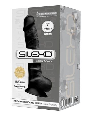 Черный фаллоимитатор SILEXD Model 1 7’’ - 17,5 см.